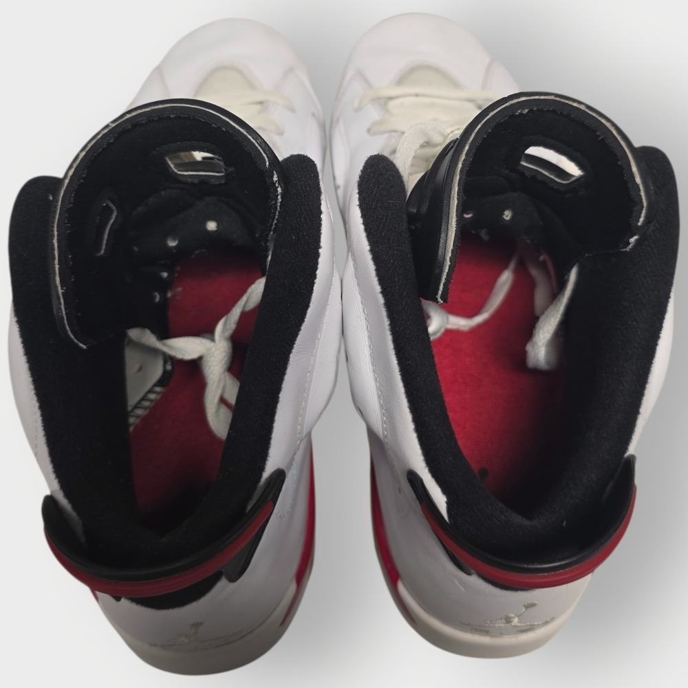 2010 NIKE AIR JORDAN VI 6 RETRO CHICAGO WHITE RED INFRARED BLACK 384664-102 10.5 - Picture 8 of 9